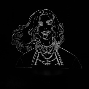 Акриловый светильник-ночник Кэйсукэ Бадзи (Keisuke Baji) белый tty-n000568