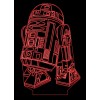 Акриловый светильник-ночник Звездные Войны R2-D2 красный tty-n000715