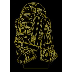 Акриловый светильник-ночник Звездные Войны R2-D2 желтый tty-n000716
