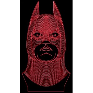 Акриловый светильник-ночник Бэтман красный tty-n000733