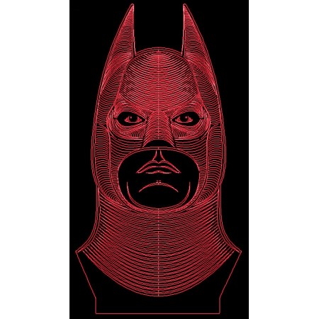 Акриловый светильник-ночник Бэтман красный tty-n000733