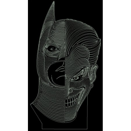 Акриловый светильник-ночник Бэтмен Джокер белый tty-n000742