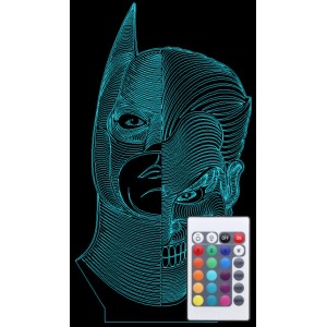 Акриловый светильник-ночник с пультом 16 цветов Бэтмен Джокер tty-n000743