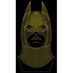 Акриловый светильник-ночник Бэтман желтый tty-n000734