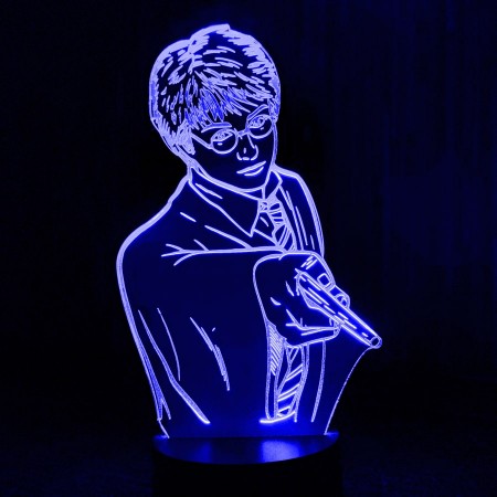 Акриловый светильник-ночник Гарри Поттер синий tty-n001570
