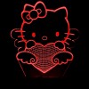 Акриловый светильник-ночник Хелоу Китти красный tty-n000942