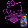 Акриловый светильник-ночник управление с телефона Хелоу Китти tty-n000946