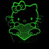 Акриловый светильник-ночник Хелоу Китти зеленый tty-n000941