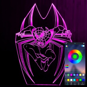 Акриловый светильник-ночник управление с телефона Человек-Паук 2 (Spider-Man) tty-n001072