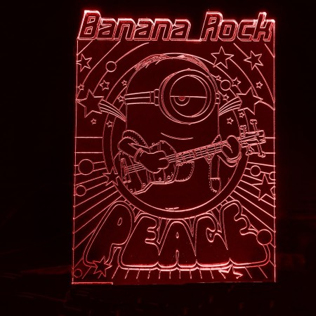 Акриловый светильник-ночник Миньон Банана рок красный tty-n001257