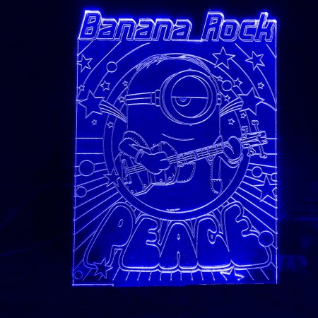Акриловый светильник-ночник Миньон Банана рок синий tty-n001255