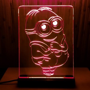 Акриловий світильник-нічник Міньйон (Mignon) червоний tty-n000086