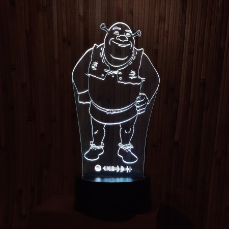 Акриловый светильник-ночник Шрек белый tty-n000482