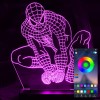 Акриловый светильник-ночник управление с телефона Человек-Паук (Spider-Man) tty-n000748