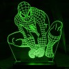 Акриловий світильник-нічник Людина-Павук (Spider-Man) зелений tty-n000146