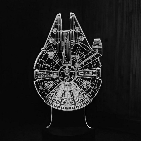 Акриловый светильник-ночник Тисячолітній сокіл (Millennium Falcon) белый tty-n000726