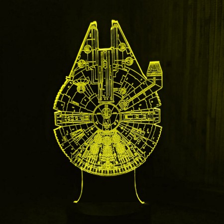 Акриловый светильник-ночник Тисячолітній сокіл (Millennium Falcon) желтый tty-n000725