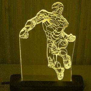 Акриловый светильник-ночник Железный Человек желтый tty-n000121